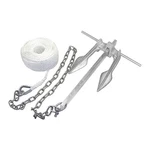 Kimpex Galvanized #8 Cast Iron Fluke Claw Anchor Kit W/50' Of Line 12 Lbs. Fixed Price $109.34.