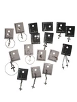 Lot Of 16 Pair Unisex Surgical Steel Single One Post Hoop Cross Earring. Fixed Price $35.00.