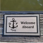 Personalized Welcome Aboard Boat Custom Anchor Doormat 18X30. Fixed Price $38.00.
