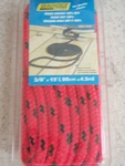 Double Braid Dock Line 3/8" X 15FT Seachoice 42421 Red With Black Tracer. Fixed Price $18.74.