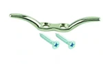 2PK Everbilt Marine Hardware 4-1/2 In. Chrome-plated Rope Cleat 43414. Fixed Price $12.80.