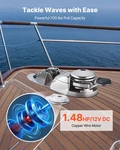 Vertical Fishing Windlass, 12V Dc 1100W, Anchor Systems Fit For 1/4-INC. Fixed Price $886.56.