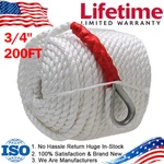 3/4"X200' Braid Nylon Anchor Line W/ Thimble For Marine Boat Dock Mooring. Fixed Price $79.59.