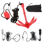 Portable Folding Marine Anchor Kit Pwc Raft Boat Kayak Canoe 1.5/3.3/5.5/7.05LB. Fixed Price $15.52.