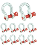 3/8" Galvanized Screw Pin Anchor Shackles, 10 Pack D-ring. Fixed Price $36.74.