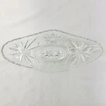 Anchor Hocking Clear Glass Star Of David Relish Boat Bowl Candy Dish Unmarked. Fixed Price $8.77.