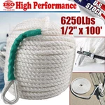 1/2"X100' Twisted 3 Strand Nylon Anchor Rope Boat W/thimble Rigging Line 6250LBS. Fixed Price $29.99.