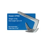 Lewmar LEW-57902 4.4LB Galvanized Claw Anchor Marine Grade Steel. Fixed Price $49.46.