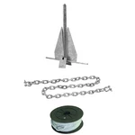 8 Lb Hot Dipped Galvanized Deluxe Fluke Anchor Kit For Boats 17 To 24 Feet Long. Fixed Price $298.58.