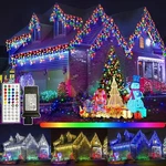Rgb Ice Outdoor, 52FT 504 Led Changing Christmas LIGHTS,16 Color.... Fixed Price $83.98.