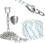 Boat Anchor Rope 1/2 50 Ft 1/4 Chain Stainless Steel Fucnen Shackles Thimble. Fixed Price $74.99.