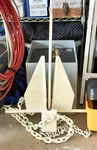 Greenfield GPI-17 White Pvc Coated Fluke Boat Anchor Danforth Style 17LB Marine. Fixed Price $149.00.