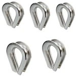 5 Pc 3/16" Stainless Steel Marine Heavy Duty Wire Rope Chain Thimble Rig Anchor. Fixed Price $10.99.