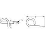 Sea-dog Ss Mainsail Hook 5/16" #195410-1. Fixed Price $11.11.