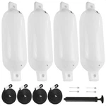 Boat Fenders, Marine White Inflatable Bumpers For Docking, 5.5X20 Inch. Fixed Price $52.90.