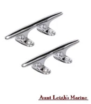 2-PACK Seachoice Chrome Plated Polished Cast Brass 5.5" Hollow Base Yacht Cleats. Fixed Price $46.97.