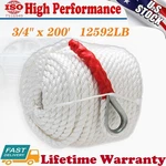 3/4" X200' Twisted Strand Nylon Anchor Rope Boat With Thimble Braided Dockline. Fixed Price $79.59.