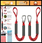 2PCS 2FT Premium Bungee Boat Fender Lines With Stainless Clips For Mooring Jet. Fixed Price $47.99.
