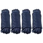 4 Pack 1/2 Inch 20 Ft Double Braid Nylon Boat Dock Line Mooring Rope Cadet Blue. Fixed Price $29.99.