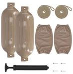 Rockville FEN210-SAND Boat Fender Package Bumpers 10"X30", Covers, Lines. Fixed Price $99.95.