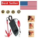 Lightweight 4-FLUKE Folding Anchor Marine Grade Rope & Protective Storage Case. Fixed Price $45.99.