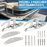 2 Pack Boat Cleat 5" 316 Stainless Steel Folding Flip Up Dock Rope. Fixed Price $35.99.