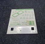 (qty 5) Cmp DE87122F: Dock Edge Stationary Backer Plate Stainless Steel. Fixed Price $35.32.