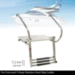New 3-STEP Stainless Steel Ship Ladder With Platform Marine Telescoping. Fixed Price $107.99.