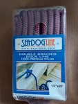 Burgundy Dock Line 1/2'' X 20' Double Braided Sea-dog Nylon Wine New Old Stock. Fixed Price $11.95.