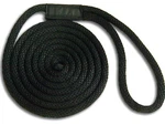 3/8" X 25' Solid Braid Nylon Dock Lines - Black Made Usa. Fixed Price $18.49.
