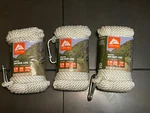 Lot Of (3) Ozark Trail Twisted Anchor LINE-100% Nylon 3/8" X 50 Feet 200 Lb Load. Fixed Price $29.99.