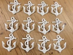 12 Cast Iron Coat Hooks Nautical Hat Anchors Soft White. Fixed Price $36.99.