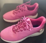 G/fore Women's Pink/white Lace-up Spike Womgolf Sneaker Low Top Rubber Cleat. Fixed Price $65.00.