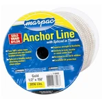 Marpac 1659480 Anchor Line Nyl Dbl/brd 1/2"X150' Gld/wh. Fixed Price $84.55.