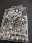 144 Pieces, 2" Pearl Head Corsage Pins, White, Steel With Teardrop Top. Fixed Price $11.99.
