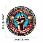 Vintage Electrician Brotherhood Aluminum Foil -8X8 Reusable Tin Metal Signs. Fixed Price $9.99.