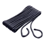 Seachoice 40861 Double Braided Nylon Fender Line 1/4" X 6', Black (2 Per Pack). Fixed Price $10.03.