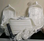 Pack Of Obakl Boat Fenders 44 X 35 Cm. Ribbed Twin Eyes Bumpers. Fixed Price $44.99.