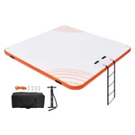 Inflatable Floating Dock 10X10FT Platform Mat With Ladder. Fixed Price $289.99.