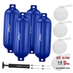 Boat Fenders 4 Pack 8.5 X 27 Inches Ribbed Twin Eyes Royal Blue. Fixed Price $189.99.