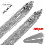200PCS Wholesale Stainless Steel Silver Tone Necklace For Diy Jewelry Chains Us. Fixed Price $42.88.