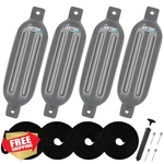 Veithi 4 Pack Boat Fenders 5.5'' Vinyl Bumpers Docking Ribbed Twin. Fixed Price $84.98.