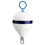 Polyform CM-2 Wh-str 13.5" Mooring Buoy W/steel Iron White Blue Stripe. Fixed Price $224.68.