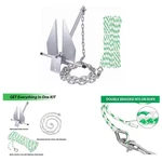 Boat Anchor Kit Fluke 13LB Galvanized With Chain Rope For Pontoon, Deck. Fixed Price $186.90.