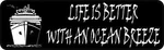10X3 Life Is Better With Ocean Breeze Sticker Car Truck Vehicle Bumper Decal. Fixed Price $8.99.