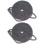 Pack Of 3/8 Inch X 20 Ft Black Double Braid Nylon Mooring And Docking Lines. Fixed Price $34.50.