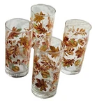 Set Of 4 Tall 16.3OZ-AUTUMN Fall Leaves Thanksgiving Tumbler Glasses. Fixed Price $44.88.