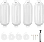 Xgeek Fenders 4 Pack Bumpers Ideal For Pontoon Boats, White, 5.5". Fixed Price $50.39.