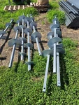 8 Hubbell Power Systems Square Shaft Anchor's Just Under 11' Long - Can Deliver. Fixed Price $8500.00.