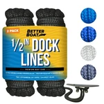 Lines Boat Ropes Docking 1/2" Braided Mooring Marine 25FT Nylon. Fixed Price $75.99.
